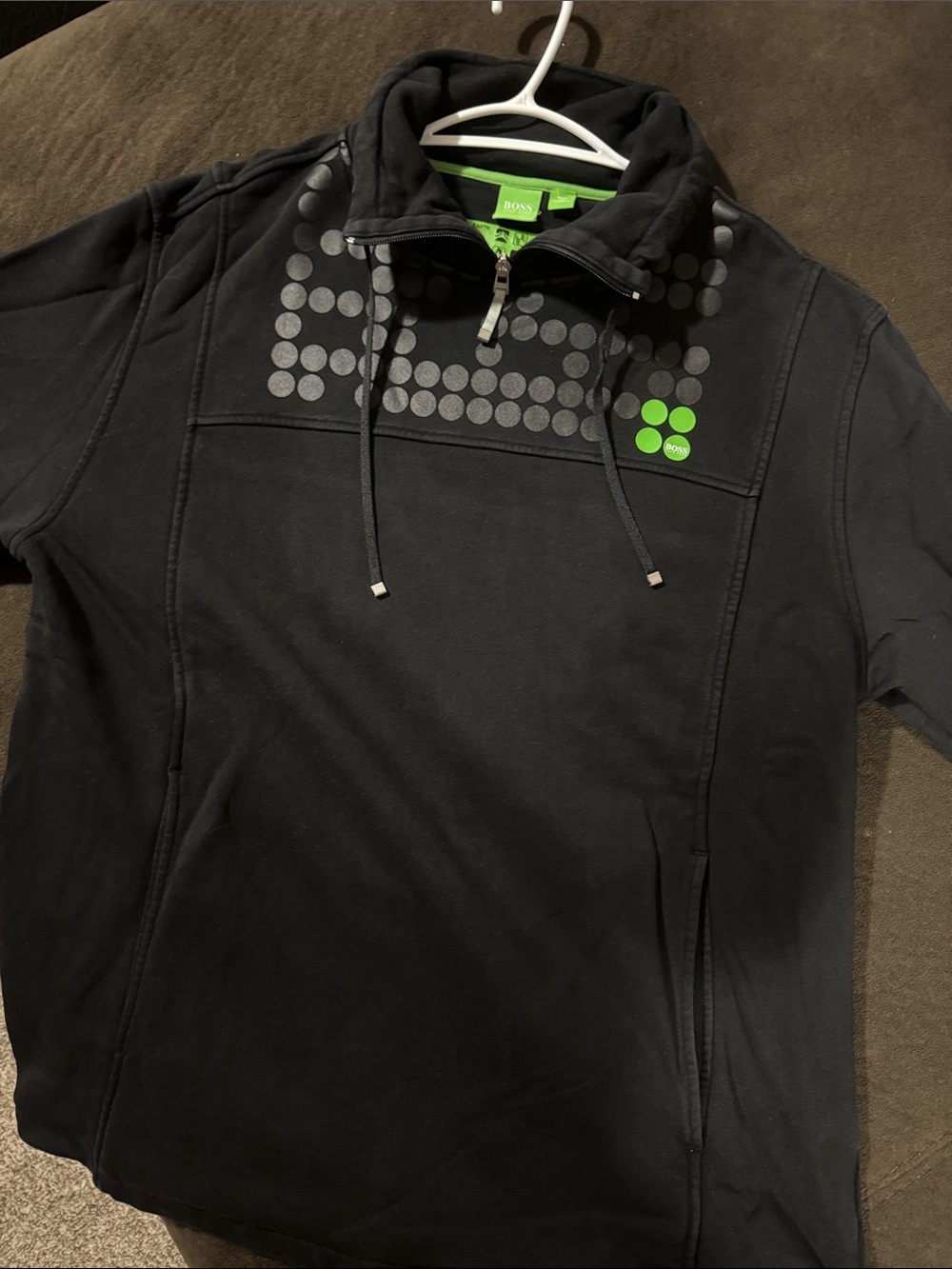 BOSS Black Jacket with Neon Green Labels
